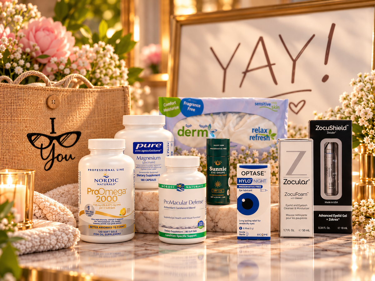 Dry Eye Reset Full Protocol Kit on a marble vanity