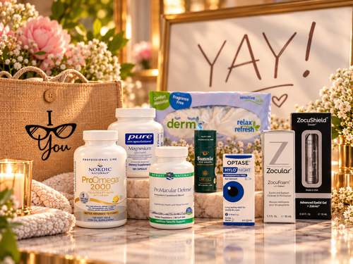 Dry Eye Reset Full Protocol Kit on a marble vanity